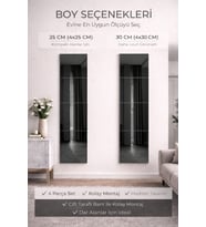 4'lü Kare Ayna Seti  25x25-30x30 cm  Bronz Füme Flotal  Modern Şık Dekoratif Duvar Aynası