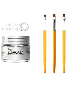 Fontenay Ellisan Protez Tırnak Jeli Builder Gel 56 Gram + Tırnak Süsleme Desen Fırçası Seti No:2192