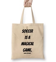 David Beckham Quotes Gift- Vintage Retro Rainbow Style Bez Çanta Uzun Saplı