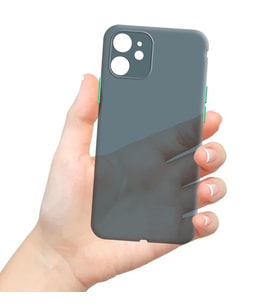 Apple iPhone 12 Uyumlu Ultra İnce Zar Telefon Kılıfı (Lacivert)