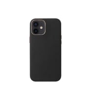 Apple iPhone 12 Uyumlu Kılıf Zore Leathersafe Wireless Kapak (Siyah)