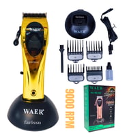 WA-088 9000 RPM Profesyonel Saç Kesme Makinesi  2600mAh Batarya  4 Taraklı  Şarj Standlı