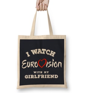 I Watch Eurovision With My Girlfriend Bez Çanta Uzun Saplı