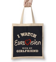 I Watch Eurovision With My Girlfriend Bez Çanta Uzun Saplı