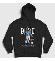 Presmono Unisex Siyah Futbol Sut Maradona Kapüşonlu Sweatshirt 51454tt