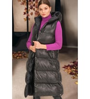 Z6733 DEWBERRY HK STYLE BAYAN YELEK-DÜZ SİYAH