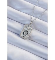 316L Çelik Zincir Gümüş Renk Zirkon Taşlı Minimal Papatya Figürlü Tarot Koly - HEP-2937-302