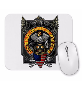 Caveira Motorsiklet Mouse Pad