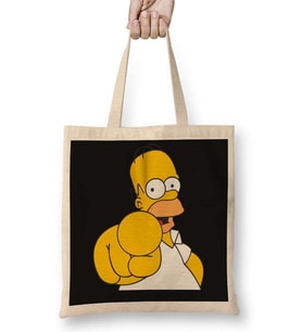 Homer Simpson Bez Çanta Uzun Saplı