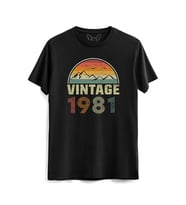 Vintage 1981 Eskitme Siyah Tshirt