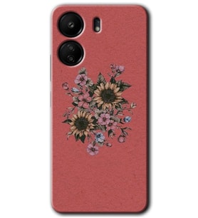 Xiaomi Redmi 13C Kılıf HD Desen Baskılı Kılıf - Retro Çiçek