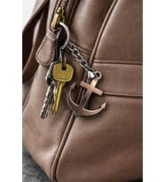 Paslanmaz Çelik Çapa Figürlü Anahtarlık Metal Gri Unisex