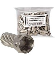 Sl-F186 Sl-F186 18Mmx8 Rg6 50 Li Paket Erkek Connector, Beyaz