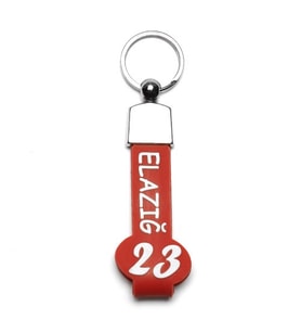 SLİKON SAPLI ŞEHİR PLAKA  ANAHTARLIK-(ELAZIĞ23)ANAH137