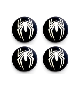 Desenli Ps5/ps4/ps3 Analog Koruyucu Silikon Pad-spider Man (Siyah - Beyaz)