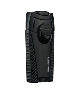 Quantoro 2 Torch Pürmüz Siyah Metal Puro Çakmağı - TRZ1037