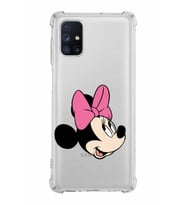 Samsung Galaxy M51  Köşe Korumalı Antişok Kapak Minnie Mouse Tasarımlı Şeffaf  Kılıf