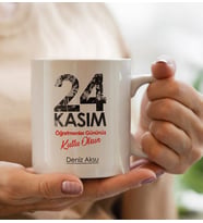 BK Gift Kişiye Özel Öğretmenler Günü Tasarımlı Beyaz Kupa Bardak - 8, Öğretmene Hediye, Öğretmenler Günü