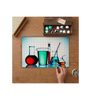 Deney Tüpleri - Limya - Laboratuvar Tasarımı 240 parça Ahşap Puzzle Ahşap Kutuda MP10082