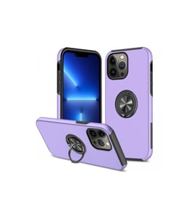 Apple İphone 13 Pro Max Kılıf Elit Yüzüklü Kapak - Mor