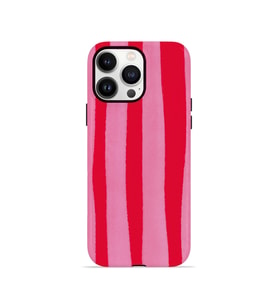 iPhone 13 Pro Max Vorian Çift Katmanlı Kılıf Raspberry Bold Stripe