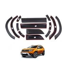 Dacia Duster 12 Parça Düz Dodik Seti 1. Kalite 2010 - 2017 Arası (Siyah)
