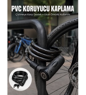 24 mm Kalın Çelik Halat ile Motosiklet ve Bisikletiniz İçin Güçlü Güvenlik