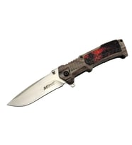 Mtech 463 Kahverengi Kamp Çakı 21cm - Yarı Otomatik, Kemerlikli, Plastik Sap