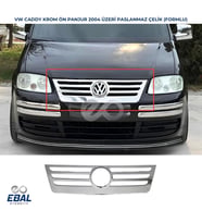 VW Caddy Krom Ön Panjur 1 prç. 2004 Üzeri P. Çelik Formlu
