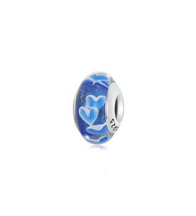 Fubena Mavi Kalpler Murano Charm