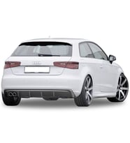 Audi A3 8V 2012 - 2016 Custom Arka Tampon Eki - Difüzör (Plastik)