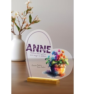 giftcrea Anneler Günü Özel Hediye Pleksi Seti, Doğum Günü, Özel Gün Fotoğraflı Kişiye Özel Pleksi Seti