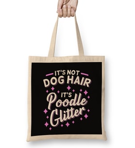 Poodle Mom Design Bez Çanta Uzun Saplı