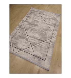 HALIMARKA HALIMARKA K-DRK DK001G GRİ KREM MODERN SALON HALISI 156X230 CM