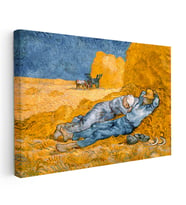 Kanvas Tablo Vincent van Gogh Samanlıkta Uyuyanlar Ressam Tablosu Duvar Dekoru