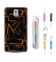 Samsung Note 3 4 5 8 9 20 Ultra 10 Lite Kılıf Kablo Koruma Spiral Silikon Zigzaglar 1651
