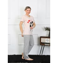 Kadın Kısa Kol Penye Pijama Takım