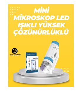 Mey İthalat® Taşınabilir LED Işıklı Cep Mikroskop – 80X–200X Büyütme