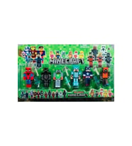 DZC KUZENLER AVM MİNECRAFT 6 LI FİGÜR BATMEN KAPTAN KARAKTER OYUNCAKLAR (Renksiz)