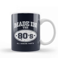 1980s Made In 80s All Genuine Parts Kupa Bardak Porselen