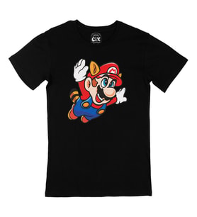 Uçan Mario Siyah Tişört