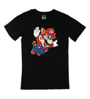 Uçan Mario Siyah Tişört