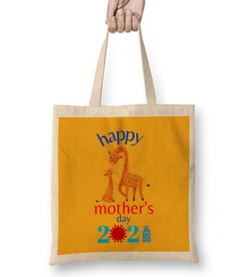 Happy Mothers Day 2021 Bez Çanta Uzun Saplı
