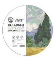 Vincent Oil & Acrylic Canvas White Daire Tuval Dokulu Blok 300 gr 45 cm 10 Sayfa 