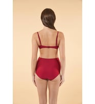 Estiva Drapeli Kaplı Straplez Bikini Takımı - Kırmızı