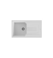 Black Stone Babil 50X86 cm Tek Göz Beyaz Granit Mutfak Eviyesi