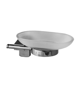 Tema Banyo Premium Cam Katı Sabunluk Duvara Monte Krom 71003