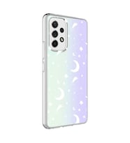 Samsung Galaxy A73 Uyumlu Kılıf Zore M-Blue Desenli Kapak (Gri)