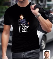 BK Gift Kişiye Özel Godfather Baba Karikatürlü Siyah T-Shirt-8