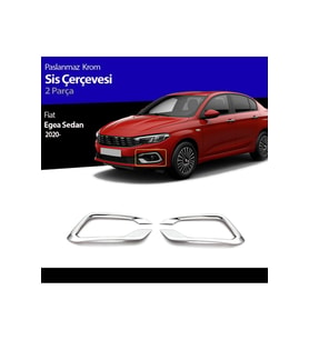 BLUEOTO Fiat Egea Sd ve Hb Uyumlu Sis Farı Çerçevesi Paslanmaz Çelik 2020 Ve Sonrası